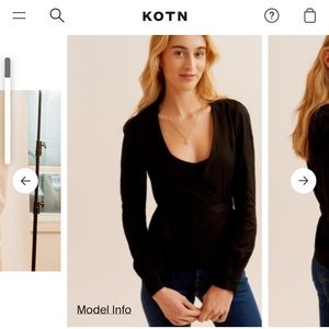 Kotn woven wrap shirt